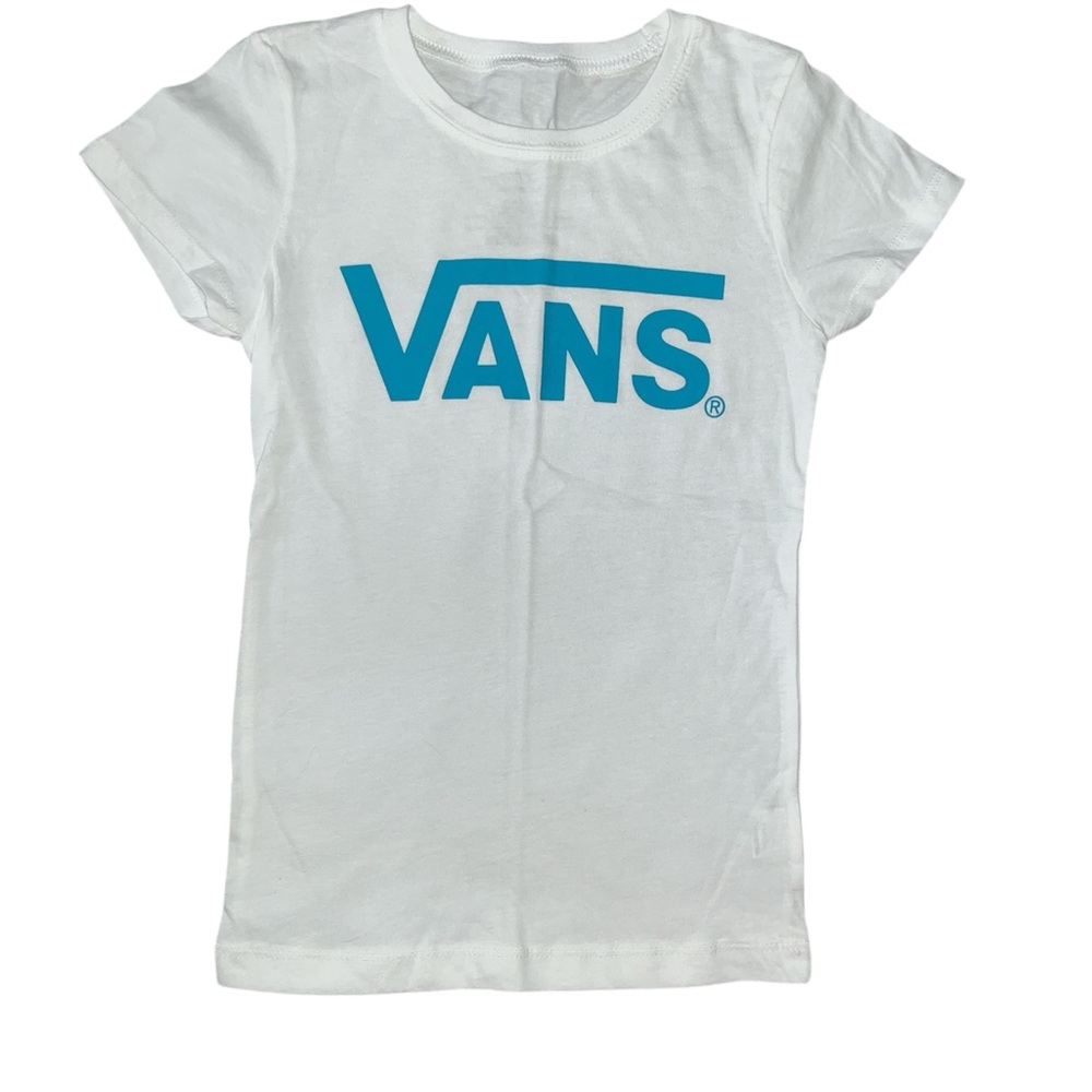 Vans NWOT White Blue Logo Short Sleeve Tee
